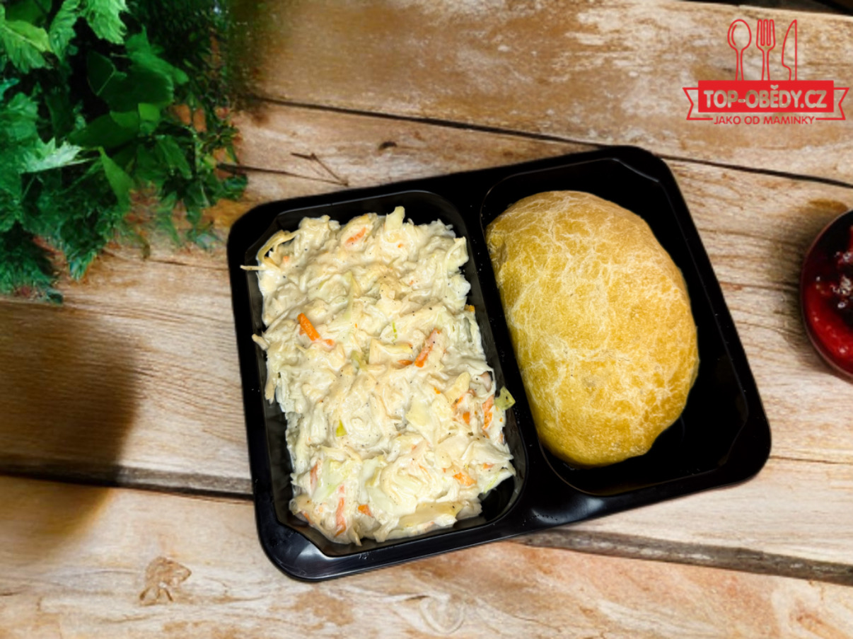 Coleslaw s domácím pita chlebem