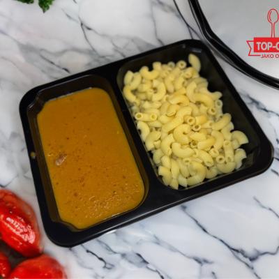 Kuře na paprice, domácí houskový knedlík (česká klasika jako od maminky), 350g celá porce, 100g maso