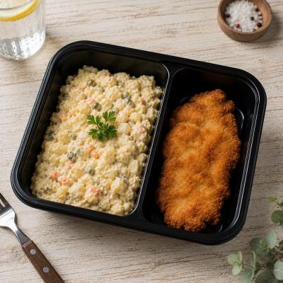 Kuřecí řízek, bramborový salát (česká klasika jako od maminky), 350g celá porce/ 100g maso