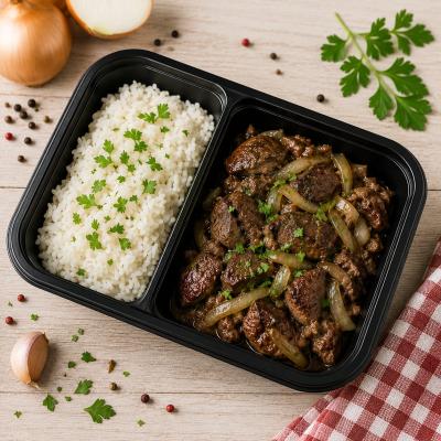 Drůbeží játra na cibulce s rýží (fitness), 350g celá porce