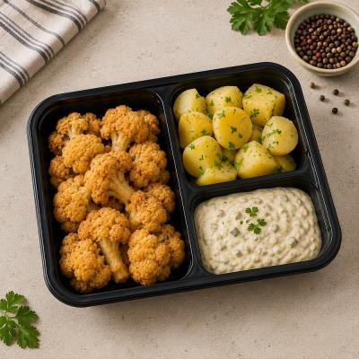 Smažený květák, vařené brambory, tatarská omáčka (česká klasika jako od maminky), 350g celá porce