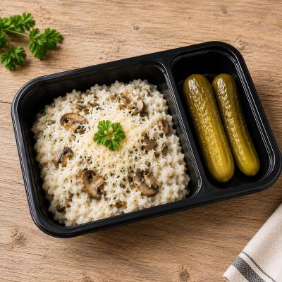 Houbové rizoto s parmezánem a okurkou (fitness) 350g celá porce