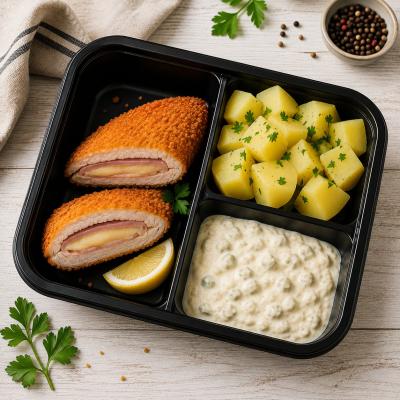 Cordon bleu, vařený brambor, tatarka, 350g celá porce/ 100g maso