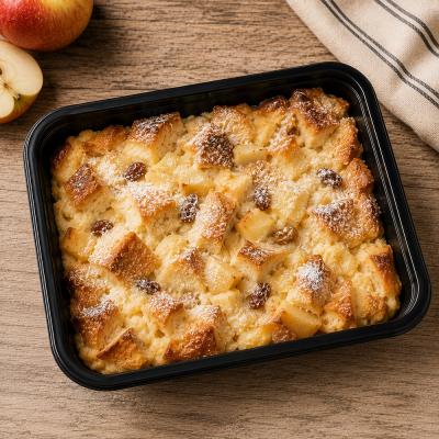 Žemlovka s jablky, tvarohem a vanilkovým krémem (česká klasika jako od maminky, vegetariánské), 350g celá porce