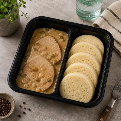 Znojemská vepřová pečeně, houskový knedlík (česká klasika jako od maminky), 350g celá porce/ 100g maso