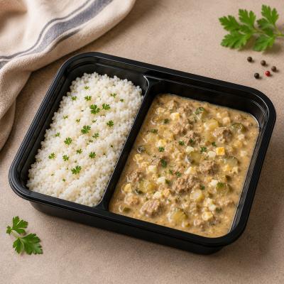 Rozstřelený španělský ptáček, dušená rýže, 350g celá porce/ 100g maso