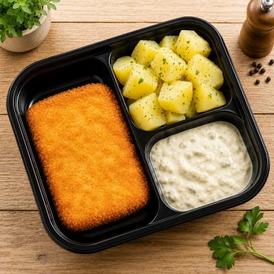Smažený sýr, vařené brambory, tatarská omáčka (česká klasika jako od maminky, vegetariánské), 350g celá porce/ 100g sýr, 120,- Kč